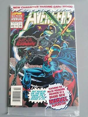 Buy AVENGERS ANNUAL #22 SEALED WITH TRADING CARD 1st BLOODWRAITH APP. 1993 NEW • 12.50£