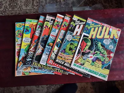 Buy The Incredible Hulk #148 151 155 158 163 173 201 204 1972-1976 Lot Of 8 Comics • 38.25£