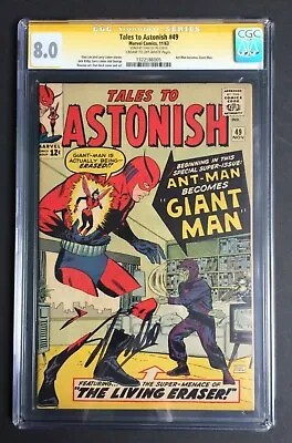 Buy Tales To Astonish #49 1st App Giant Man Signed Stan Lee CGC SS 8.0 1322586005 • 5,750£