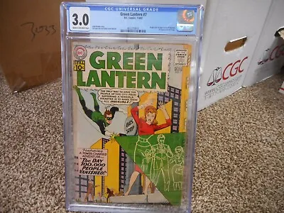 Buy Green Lantern 7 Cgc 3.0 DC 1961 1st Appearance Of Sinestro 1st Terga Movie TV VG • 364.12£