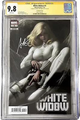 Buy White Widow #1 Marvel Comic Book CGC 9.8 Signed Variant By Stanley Artgerm Lau • 158.83£
