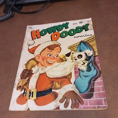 Buy HOWDY DOODY COMICS #13 Dell CLASSIC CHRISTMAS COVER 1952 Golden Age Tv Show Book • 45.46£