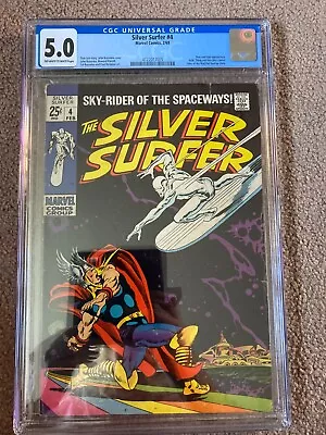 Buy Marvel Silver Surfer #4 - CGC 5.0 Featuring Thor • 700£