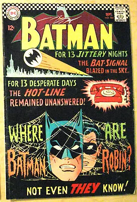 Buy BATMAN# 184 Sep 1966 (5.5 FN- ) Mystery Of Missing Manhunters Infantino/Moldoff • 59.30£