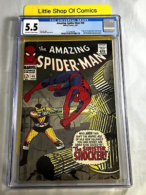 Buy AMAZING SPIDER-MAN (1963) #46 CGC 5.5 1st Shocker • 237.54£