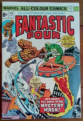 Buy Fantastic Four 154, Marvel Comics, January 1975, Vf- • 8.99£