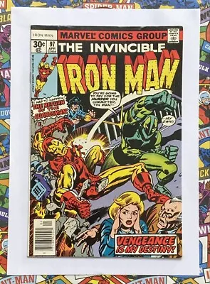 Buy Iron Man #97 - Apr 1977 - Guardsman Appearance! - Vfn- (7.5) Cents Copy! • 9.99£