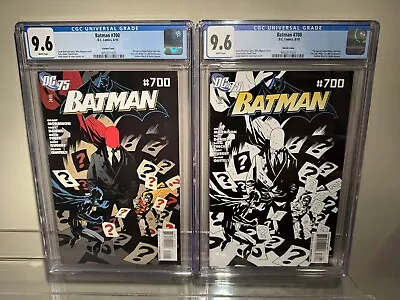 Buy Batman #700 Mike Mignola Lot CGC 9.6 Color + Black & White Sketch Variant B&W DC • 474.36£