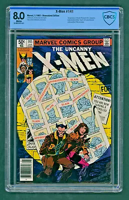 Buy X-Men #141 - 1st App Of Rachel Summers, CBCS 8.0 White (Marvel, 1981) • 113.64£