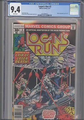 Buy Logan's Run #3 CGC 9.4 1977 Marvel Comics Movie Adaptation 3 Of 5 George Perez • 39.99£