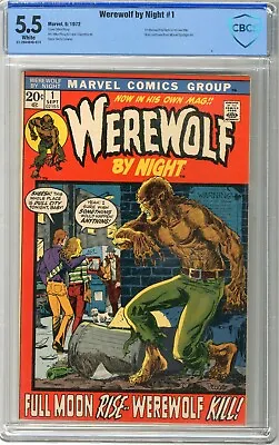 Buy Werewolf By Night  # 1  CBCS  5.5  F-  9/72  1st Werewolf By Night In His Own Ti • 385.68£