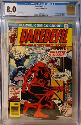 Buy Daredevil 131 CGC 8.0 (Marvel/MCU) 1st Appearance & Origin Of Bullseye!🔥 • 238.58£