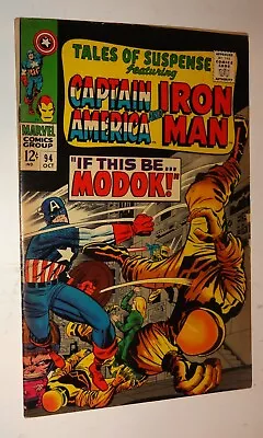 Buy Tales Of Suspense #94 Captain America Iron-man 1st App Modok High Grade 1967 • 198.68£