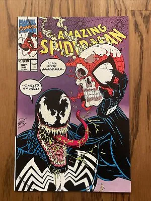 Buy Amazing Spider-Man #347 (Marvel 1991) Signed By Erik Larsen, Venom Cover! NM- • 33.89£