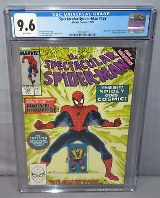 Buy SPECTACULAR SPIDER-MAN #158 (1st Cosmic Powers) CGC 9.6 NM+ Marvel Comics 1989 • 47.49£