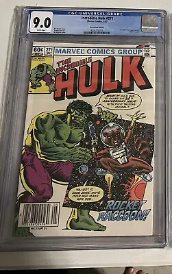 Buy Marvel Incredible Hulk 271 Cgc 9.0 Newsstand Edition Rocket Raccoon Avengers Mcu • 157.98£