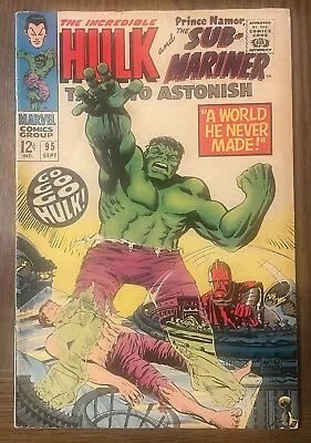 Buy Tales To Astonish #95 (1967) Silver Age 1st Walter Newell Stingray FINE Marvel • 21.44£
