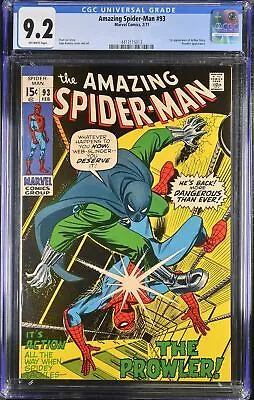 Buy Amazing Spider-Man #93 CGC NM- 9.2 Prowler Appearance! John Romita Jr. Cover! • 335£
