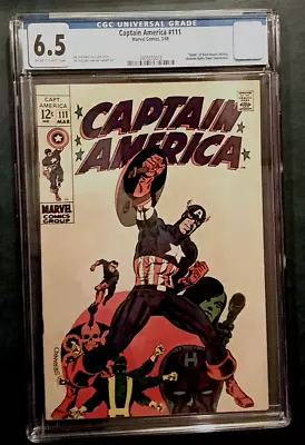 Buy Captain America- 111    1969            CGC 6.5     Steranko  Art • 79.55£