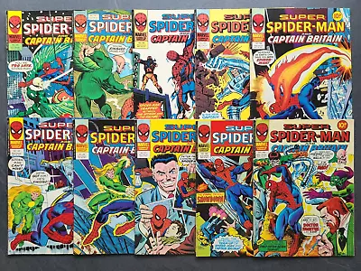 Buy SPIDER-MAN & CAPTAIN BRITAIN Weekly Lot Of 10 (Marvel UK 1977 Bundle) # 240-249 • 14.50£