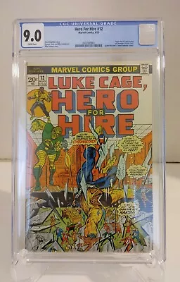 Buy Luke Cage, Hero For Hire #12 CGC 9.0 First Chemistro (Marvel 1973)  • 158.32£