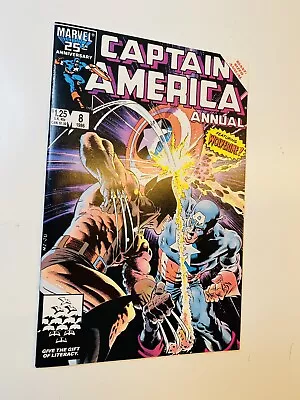 Buy CAPTAIN AMERICA ANNUAL #8 NM/MT 9.6-9.8 Marvel, 1986 1st Print Wolverine • 71.48£