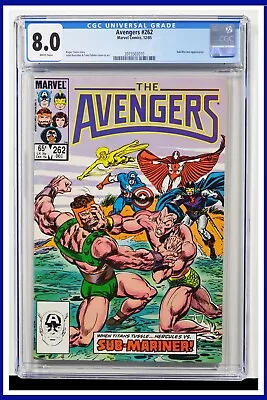 Buy Avengers #262 CGC Graded 8.0 Marvel 1985 1st Printing White Pages Comic Book. • 37.95£