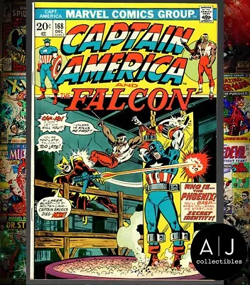 Buy Captain America #168 FN+ 6.5 1973 Marvel 1st Baron Zemo (Phoenix) Sal Buscema • 19.40£