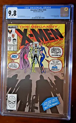 Buy Uncanny X-Men #244 (Marvel 1989) 1st Jubilee!! - CGC 9.8 - White Pages • 154.39£