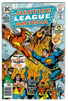 Buy JUSTICE LEAGUE OF AMERICA #137 In FN+ A DC 1978 Comic W/ CAPTAIN MARVEL SHAZAM • 54.81£