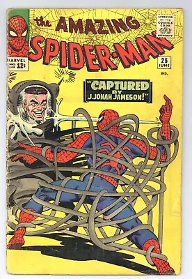 Buy Amazing Spider-Man 25 (GVG) Ditko 1st MARY JANE WATSON (faceless App) 1965 Y503 • 87.94£