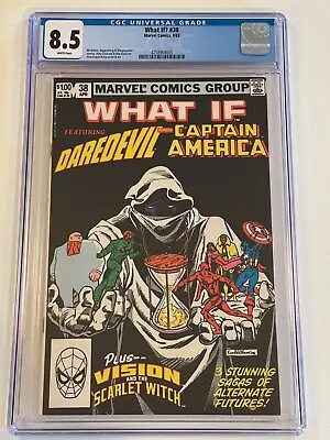 Buy What If? #38 CGC 8.5 White Pages Daredevil Captain America Vision Scarlet Witch • 47.96£