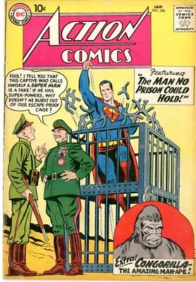 Buy Action Comics   # 248     VG    January 1959    See Photos & Below Description.. • 90.88£