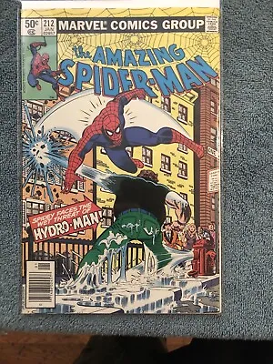 Buy Amazing Spider-Man #212 - 1st Appearance Of Hydro-Man Marvel 1980 KEY Newsstand • 35.98£