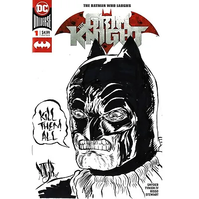 Buy Batman The Grim Knight #1 (2019) Blank Cover Comic W Original Art ARG COA 244 • 39.71£