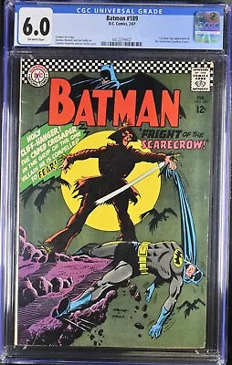 Buy 1967 Batman 189 CGC 6.0 1st Silver Age App Of The Scarecrow • 399.59£