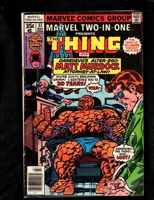 Buy Marvel Two In One #37 G+ (free Ship On $15 Order!) • 2.36£