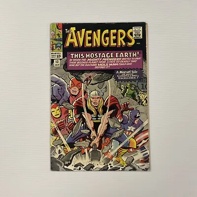 Buy Avengers #12 1965 VG+ Cent Copy Pence Stamp **cover Loose At Staples** • 110£