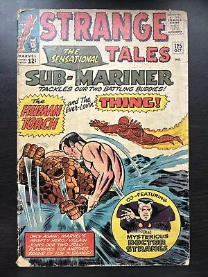 Buy Strange Tales # 125 - Classic Thing & Human Torch Vs. Sub-Mariner Reader • 10.39£