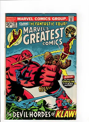 Buy Marvel's Greatest Comics 40 (1972): Fantastic Four 53 Black Panther - Free Ship • 5.95£