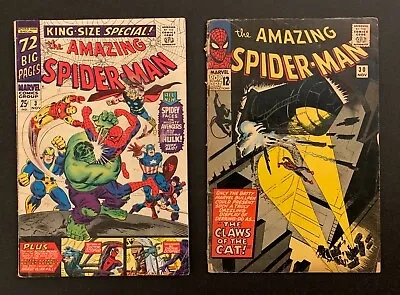Buy Vintage Marvel Comics • Amazing Spider-Man #30 GD & Annual 3 VG/FN • 1965-66 • 59.38£