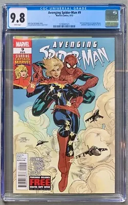 Buy Marvel Avenging Spider-Man #9 Sept. 2012 1st Carol Danvers CGC 9.8 • 177.47£