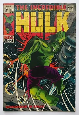 Buy INCREDIBLE HULK 111 - 1969 MARVEL SILVER AGE 1st Appearance Of Galaxy Master • 29.99£
