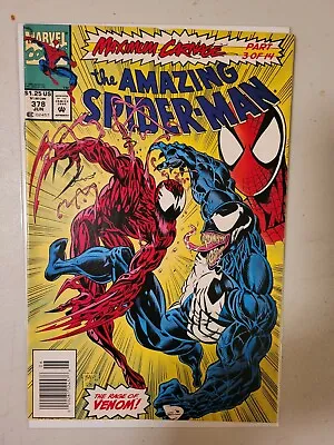 Buy Amazing Spider-Man #378, Maximum Carnage, Newsstand Edition Variant, NM-, RARE! • 19.75£