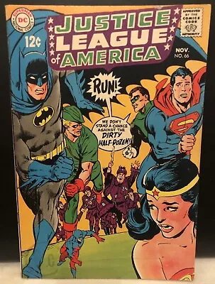 Buy Justice League Of America #66 Comic , Dc Comics Silver Age Neal Adams • 23.09£