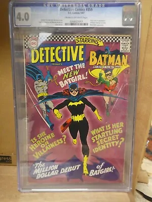 Buy Dc Batman  Detective Comics CGC  4.0 359  1st Appearance Origin Batgirl 1967 • 779.99£