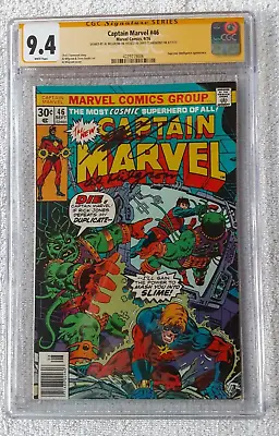 Buy Captain Marvel #46 (Marvel, 9/76) CGC 9.4 NM  SS  (Milgrom & Claremont) • 394.51£