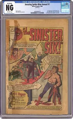 Buy Amazing Spider-Man Annual #1 CGC 0.0 1964 4069494018 1st App. Sinister Six • 177.89£