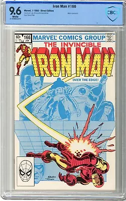 Buy Iron Man # 166  CBCS  9.6  NM+  White Pages  1/83   Melter App.  Direct Edition  • 68.31£