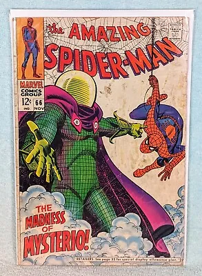 Buy Amazing Spider-Man #66 (Marvel Comics, 1968) Iconic Mysterio Cover! • 43.97£